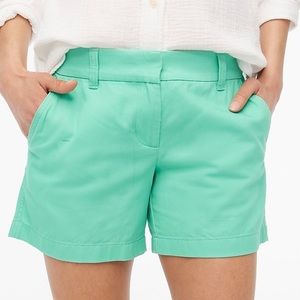 J.CREW Chino Shorts Women’s Size 4 H5616 Green Classic Tailored Trouser 3.5”